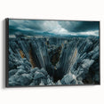 Black and white landscape art painting of Madagascar on framed canvas, ideal for bedroom wall decor.