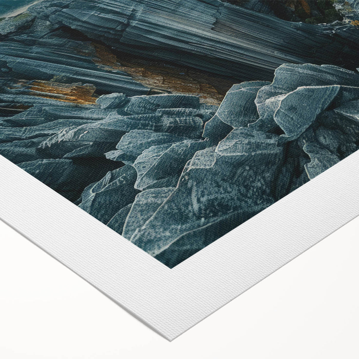 Art deco poster of a Madagascar scenery in muted earth tones on rolled canvas, suitable for dining room wall art.