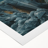 Art deco poster of a Madagascar scenery in muted earth tones on rolled canvas, suitable for dining room wall art.