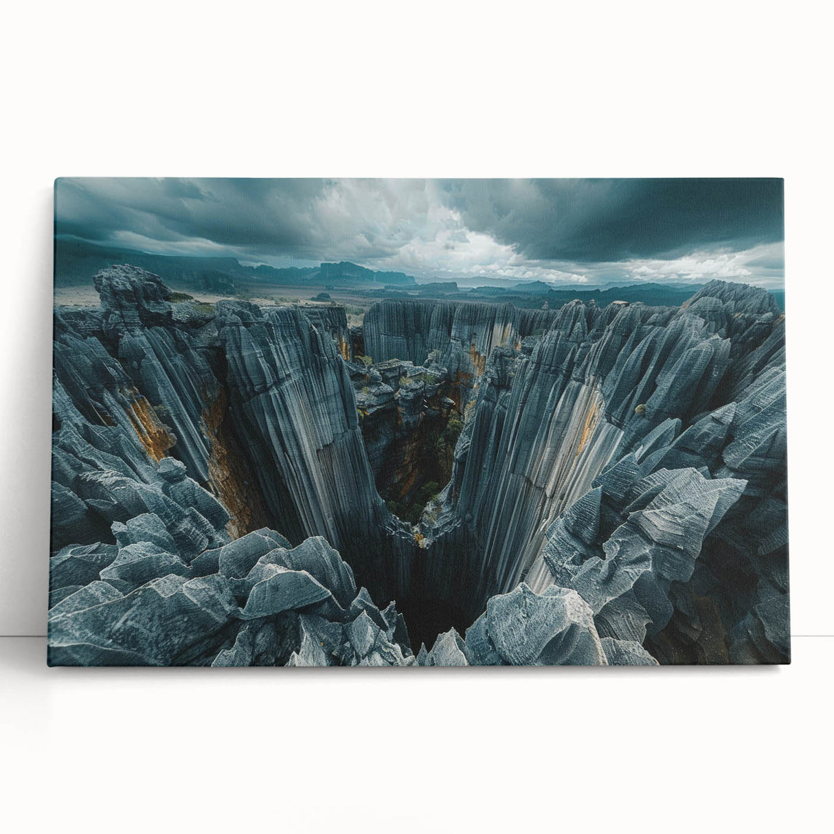 Black and white stretched canvas of Madagascar scenery, ideal for kitchen wall art or bedroom ambiance.