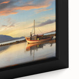 Extra large framed canvas of a textured, colorful African scenery in black, ideal for living room decor.