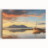 Black and white photograph of Mauritius landscape on large stretched canvas, suitable for kitchen wall art.