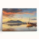 Black and white stretched canvas of Mauritius scenery, ideal for kitchen wall art or bedroom ambiance.