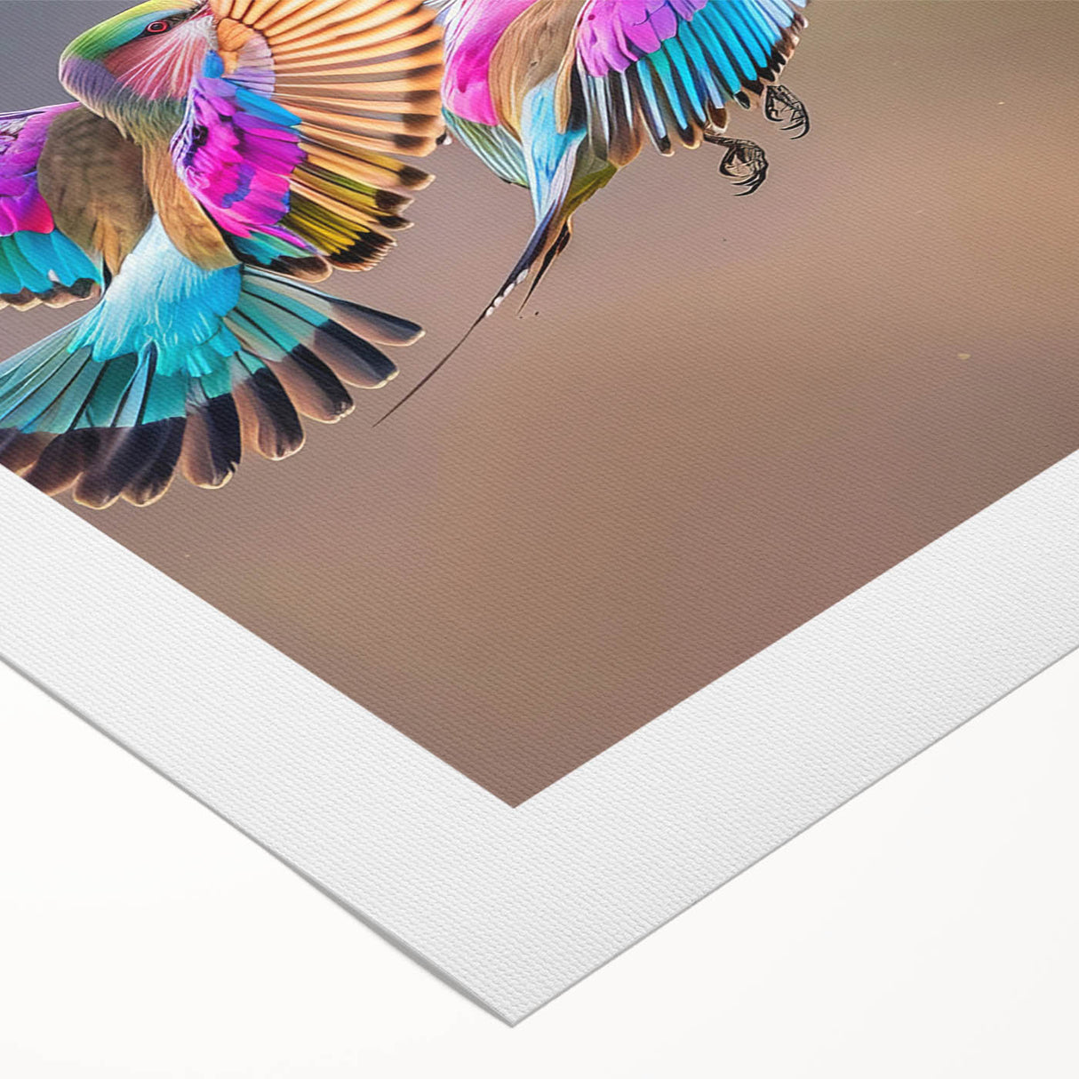 Art deco poster of a vibrant African landscape on rolled canvas, ideal for dining room decor.