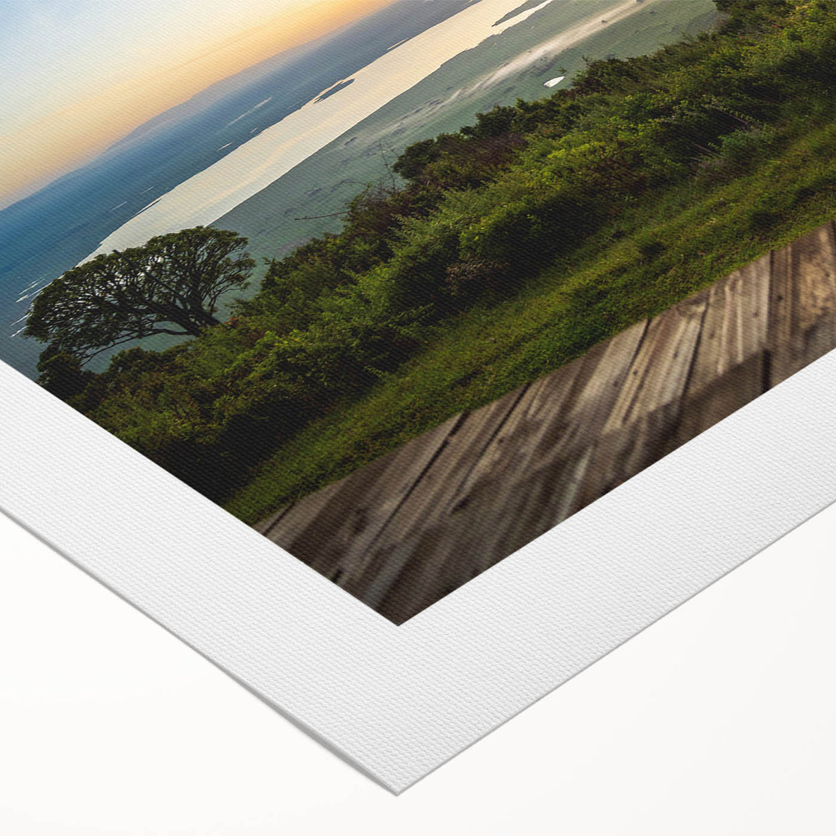 Art deco poster of a Tanzanian landscape in muted earth tones on rolled canvas, suitable for dining room decor.