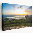Large canvas print of a serene Tanzanian landscape in earthy tones, ideal for kitchen wall art.