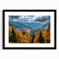 Extra large abstract art print featuring colorful, textured scenery of Asia in a black frame, ideal for living room decor.