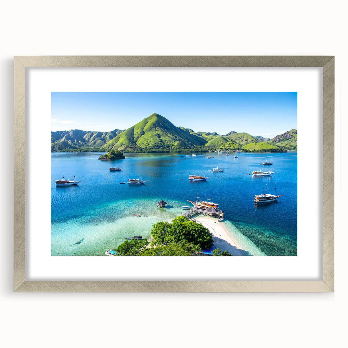 Textured art depicting an abstract landscape in muted earth tones on a framed canvas, ideal for bedroom decor.
