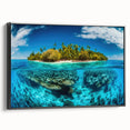 Black and white landscape art painting of a Malaysian scenery on framed canvas, ideal for bedroom wall decor.