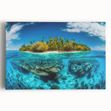 Large black and white photo of Malaysian landscape on stretched canvas, ideal for kitchen wall art.