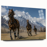 Large abstract acrylic print depicting a serene Pakistani landscape in soft earth tones.