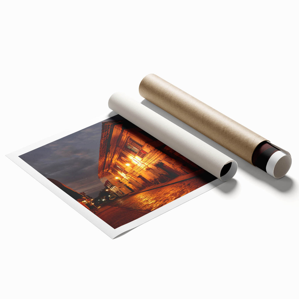 Extra large rolled canvas print depicting a serene Philippine landscape with lush greenery and floral elements.