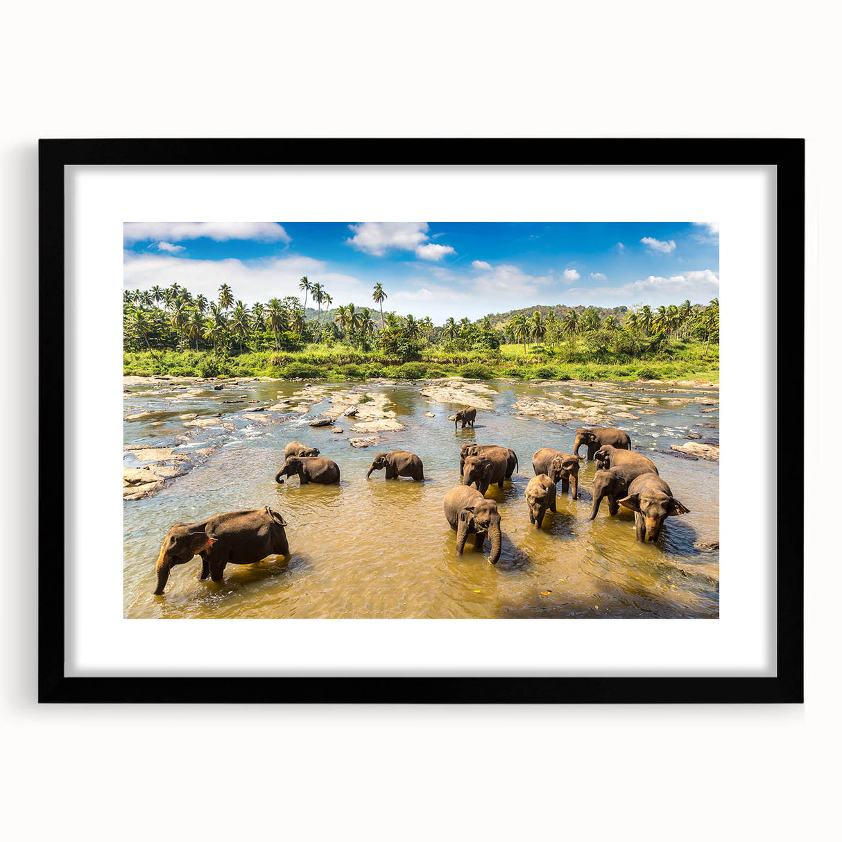 Extra large framed abstract print of colorful, textured scenery, ideal for living room decor.