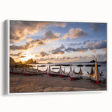 Vintage poster art of Taiwan scenery on framed canvas, featuring vibrant colors ideal for living room decor.