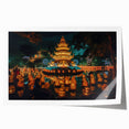 Extra large rolled print of a lush Thai landscape with vibrant green tones, ideal for dining room wall art.