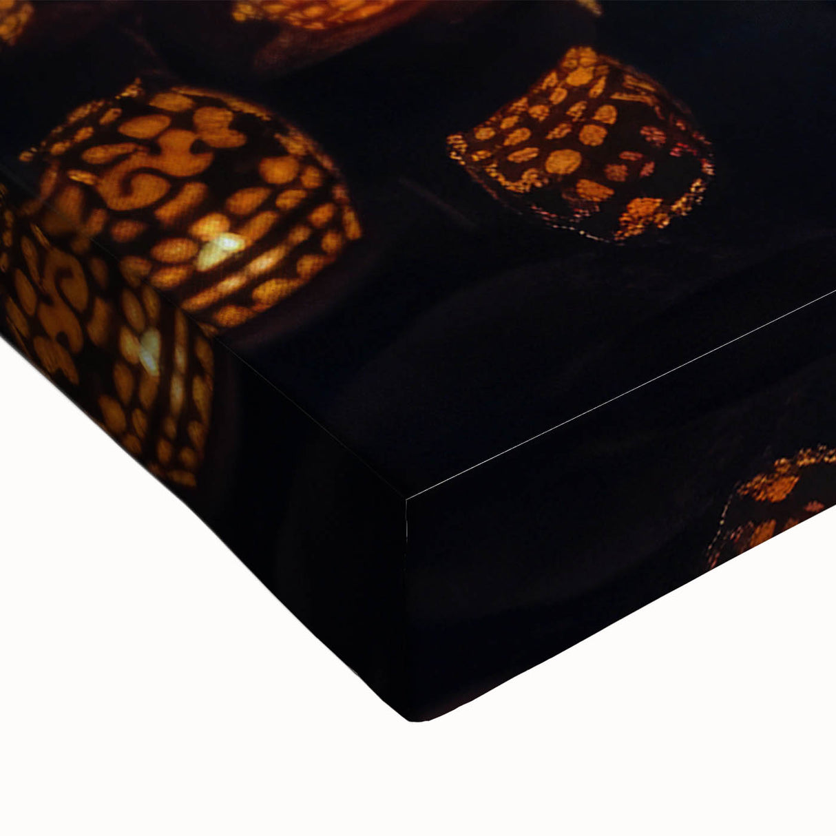 Large black and white landscape art painting of a Thai scenery on stretched canvas, suitable for bedroom wall decor.
