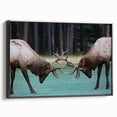 Black and white framed canvas depicting a vintage-style Alberta landscape, ideal for bedroom decor.