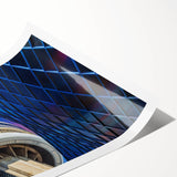 Extra large wall art featuring line art flowers in muted tones on a rolled canvas, suitable for large living room spaces.