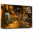Acrylic print of a serene Quebec landscape in muted earth tones, ideal for dining room decor.