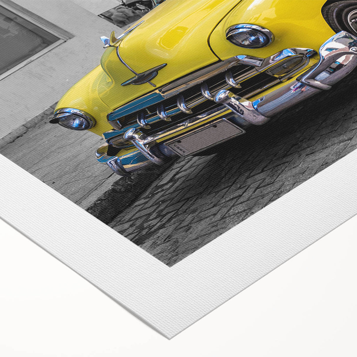 Art deco poster featuring a vibrant Caribbean scenery on a rolled canvas, ideal for dining room wall art.