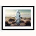 Extra large abstract art print featuring vibrant Caribbean scenery in a black frame, ideal for living room decor.