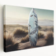 Large canvas print of a Caribbean beach scene with vivid blue and turquoise waters, ideal for kitchen wall art.