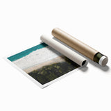 Extra large rolled print of a Caribbean Martinique beach scene with vibrant blues and greens.