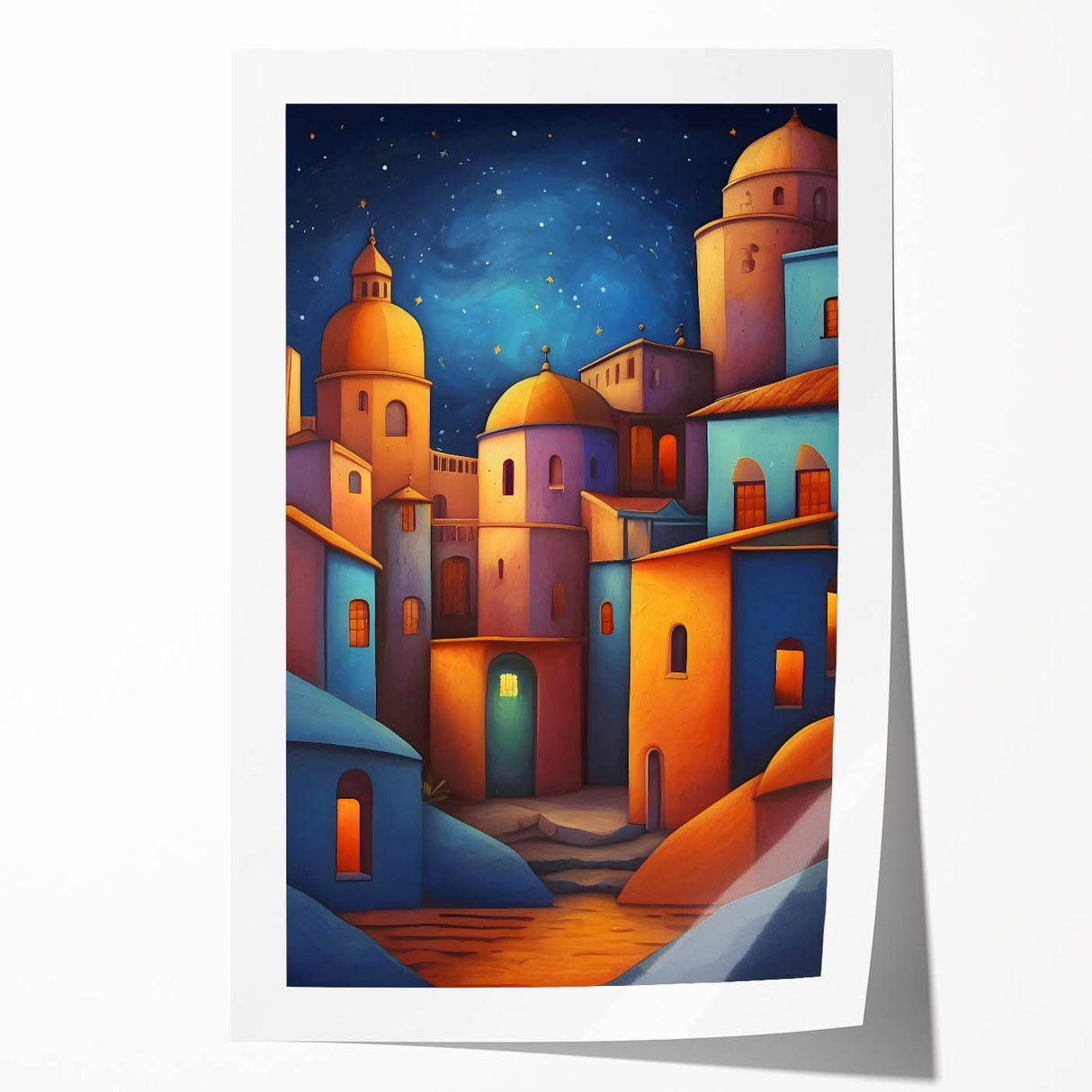 Rolled print of a Central American landscape featuring vibrant greenery and distant mountains.