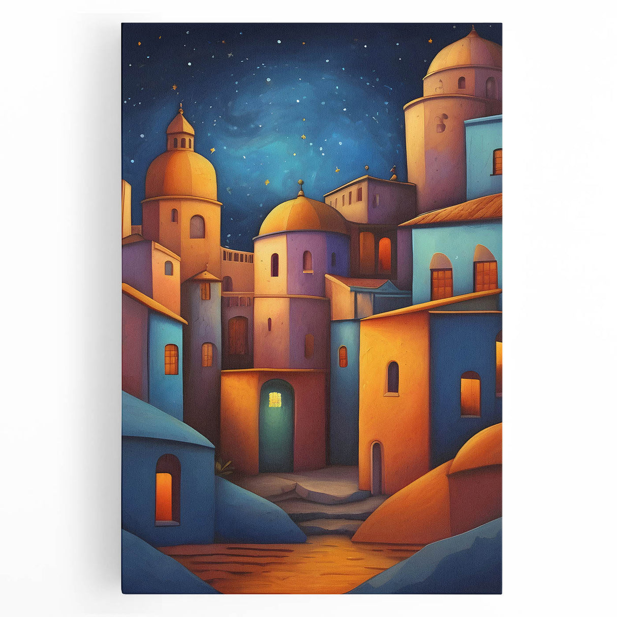 Black and white stretched canvas featuring an expansive Central American landscape, ideal for kitchen art.