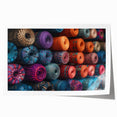 Extra large rolled print of a Central American scenery with vibrant floral elements, ideal for art wall dining room.