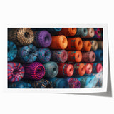 Extra large rolled print of a Central American scenery with vibrant floral elements, ideal for art wall dining room.