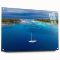 Acrylic print of a large abstract panorama depicting a vibrant Central American landscape, ideal for dining room decor.