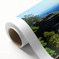 Art Deco style poster of Czech Republic scenery in muted colors on rolled canvas, ideal for nursery wall art.