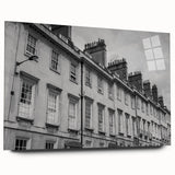 Large abstract depiction of Bath, England in muted watercolor tones on acrylic glass.
