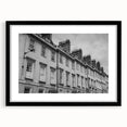 Colorful abstract art print of a European scenery in Bath, featuring vibrant hues on a textured, extra large canvas.