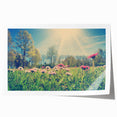 Extra large rolled print depicting a serene Estonian landscape with soft pastel shades, ideal for art wall dining room decor.