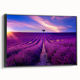Black and white landscape art painting of Provence, France on framed canvas, ideal for bedroom wall decor.