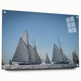 Acrylic print of a panoramic European scenery in pastel colors, ideal for dining room decor.