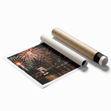 Extra large rolled canvas print featuring a detailed floral art scene in pastel shades, ideal for classy bathroom wall art.