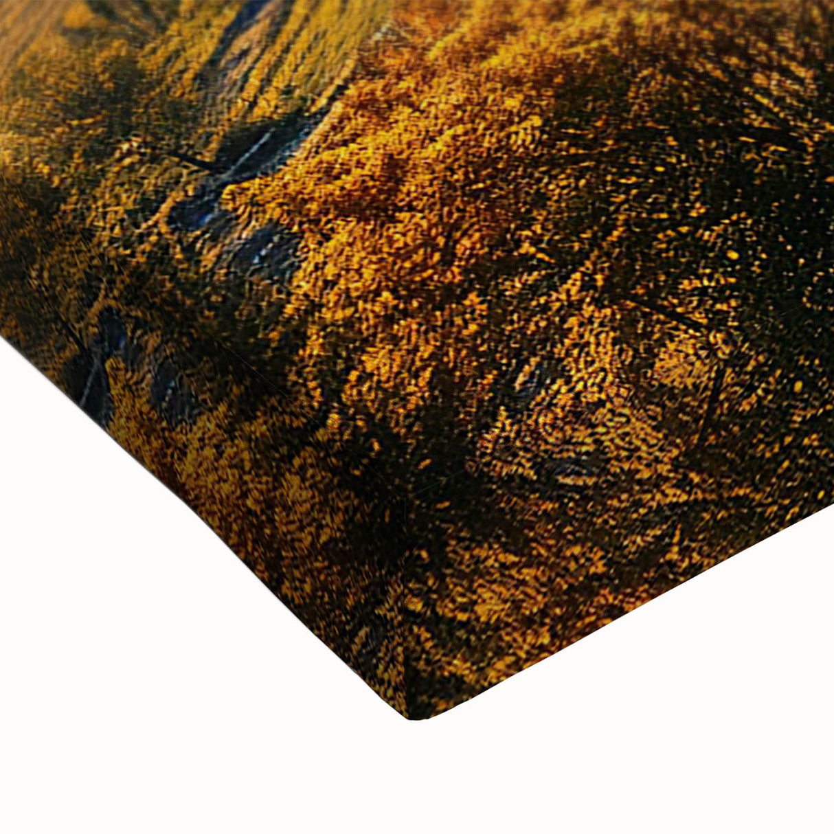 Black and white landscape art painting of Tuscany on stretched canvas, ideal for bedroom decor.