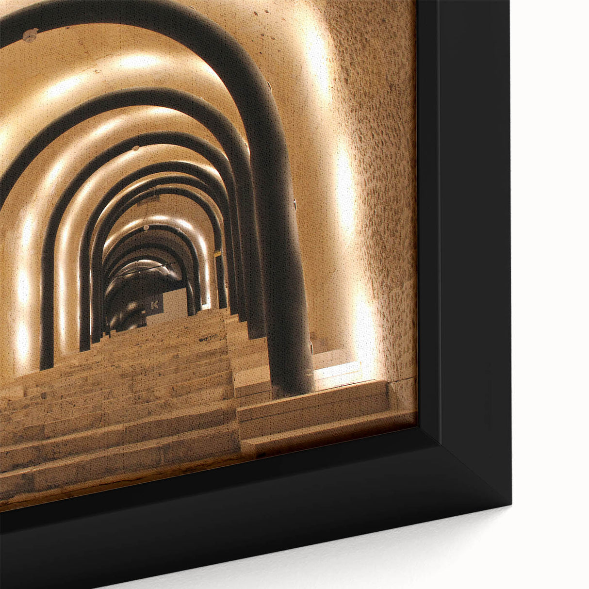 Extra large framed canvas featuring a textured depiction of a Maltese landscape in vibrant, colorful hues.