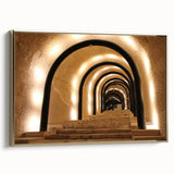 Framed canvas landscape painting of Malta with vintage poster art style and black border, ideal for bedroom wall decor.