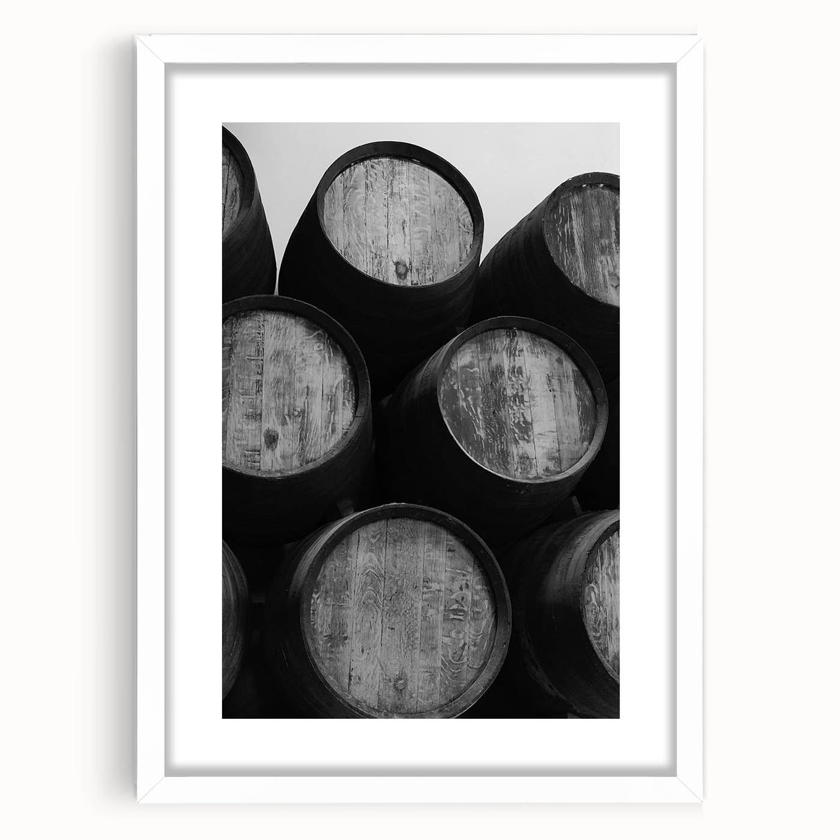 Textured art print of Porto scenery in abstract style with muted earth tones on a framed white mat, ideal for bedroom art.