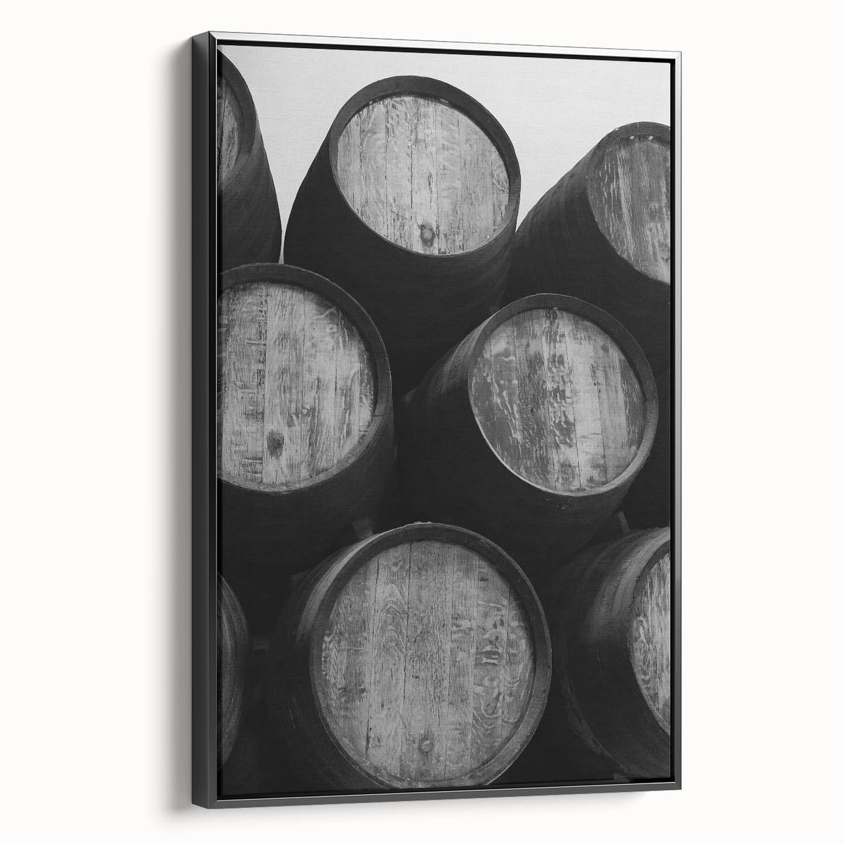 Black and white framed canvas of vintage Porto landscape, ideal for bedroom wall decor.