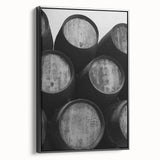 Black and white framed canvas of vintage Porto landscape, ideal for bedroom wall decor.