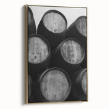 Framed canvas wall art of a vintage-style Porto landscape in black and gold tones, ideal for bedroom decor.