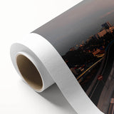 Art deco poster of Madrid skyline in pastel shades on rolled canvas, ideal for nursery wall art.
