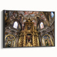 Black and white framed canvas depicting a vintage-style landscape of Valencia, Spain, suitable for bedroom decor.
