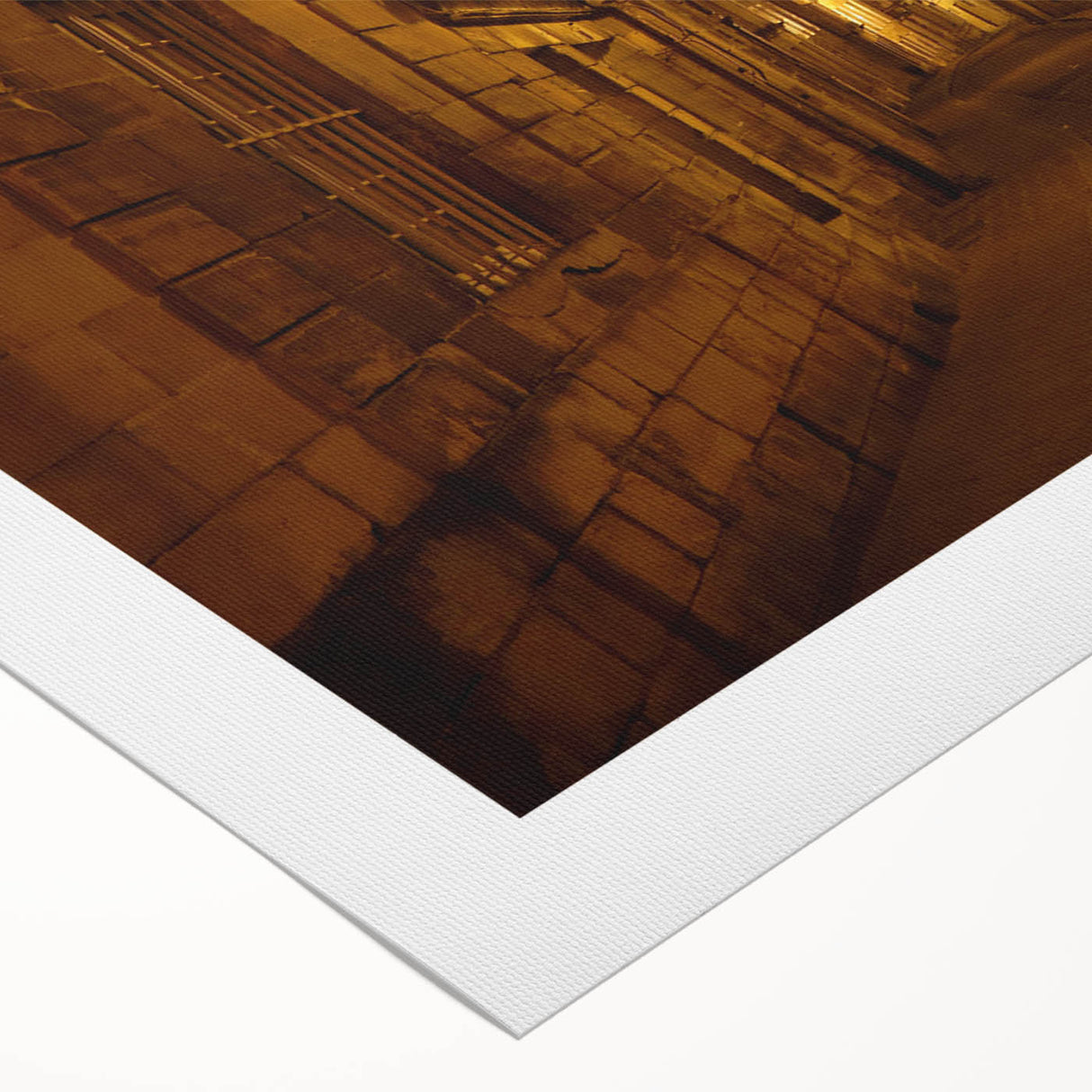 Art deco poster of Stockholm scenery on rolled canvas, featuring cool blue and gray tones, ideal for dining room wall art.