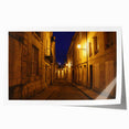 Extra large rolled print of Stockholm scenery with muted green and blue tones, ideal for art wall in dining room.